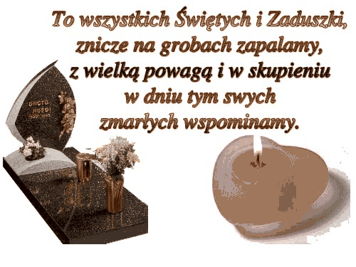 Wszystkich Świętych i Zaduszki wspominamy zmarłych